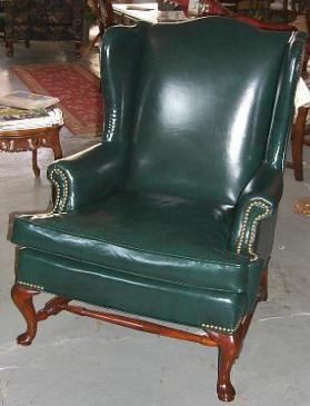 Leather Wing Back chair
